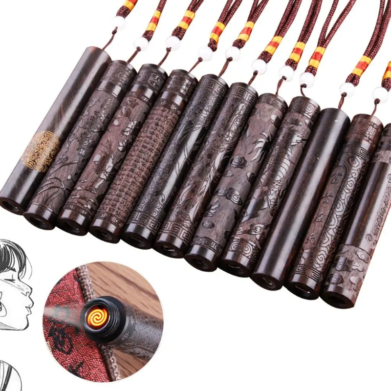 Electronics And Gadgets With I - Pemantik Elektronik Kayu Cendana Ukiran Kreatif