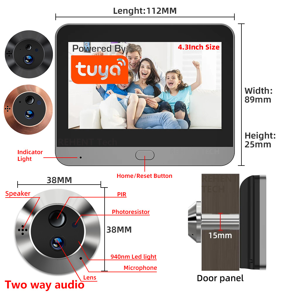 Compact Camera Mirrorless - Kamera Pintu Digital WiFi Mini 3MP