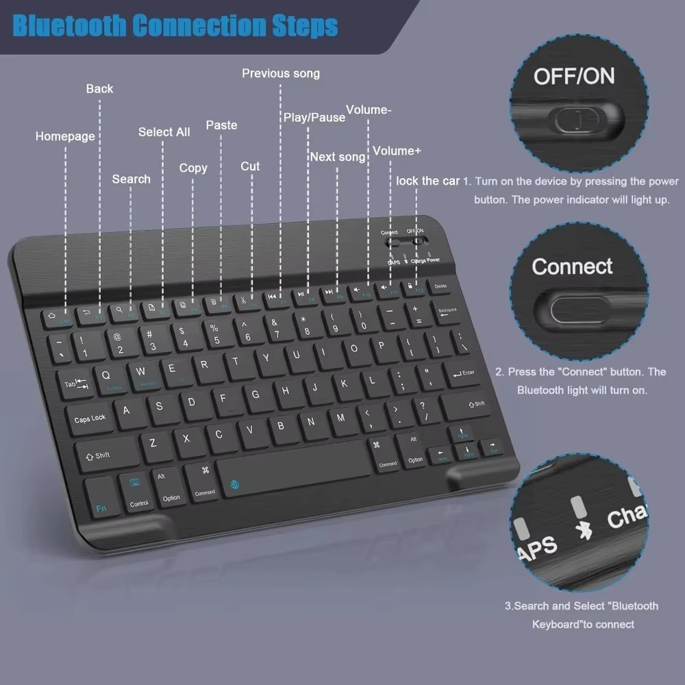 Keyboard Nirkabel Bluetooth 5. - Wireless Keyboard Mini ulasan dan harga