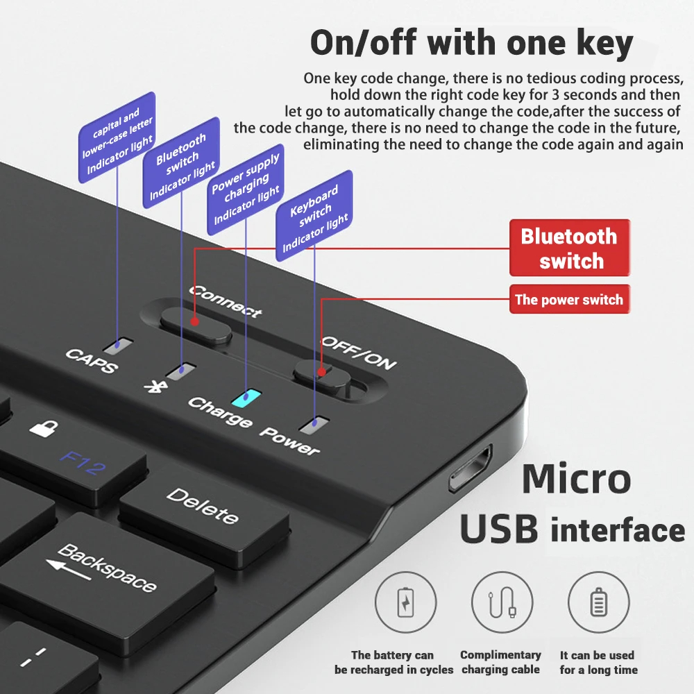 Keyboard Mini Nirkabel Bluetoo - Wireless Keyboard Mini ulasan dan harga