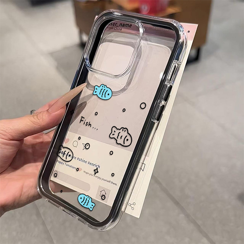 Casing Bening 2in1 Ikan Kecil  - Samsung Galaxy A55 ulasan dan harga